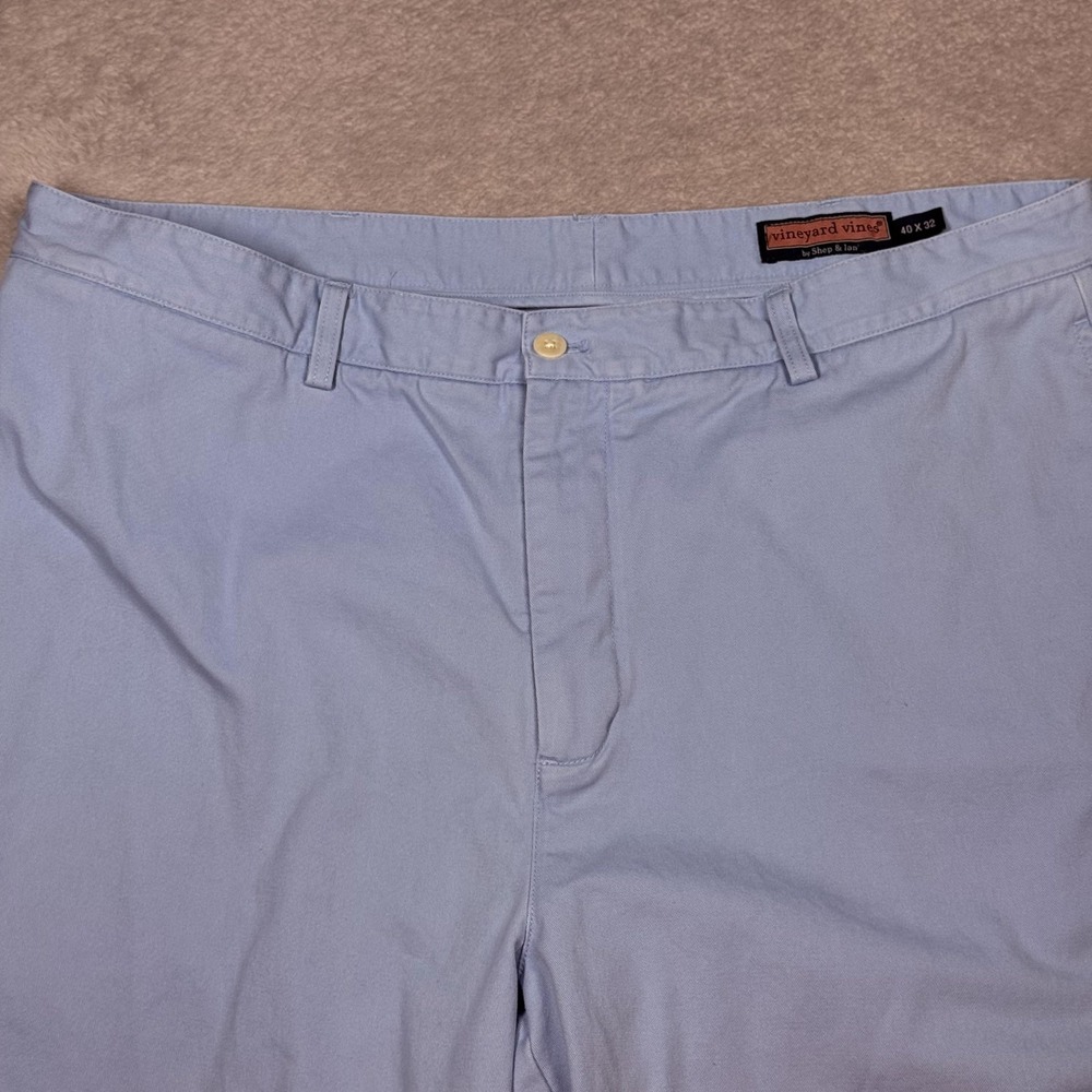 Vineyard Vines Club Pant Mens 40x32 Light Blue Chino Flat Front 1P0065